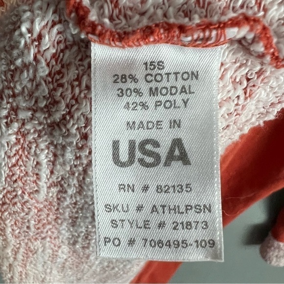 Fresh Produce Sweatshirt Medium Pullover Wide Neck Orange EUC - Picture 6 of 7